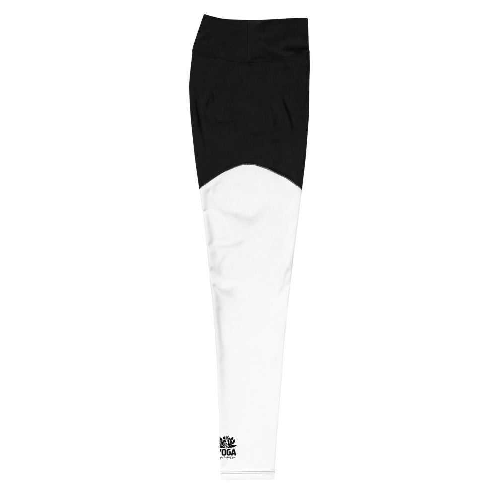 YOGA BEGINS INSIDE OF YOU - Sports Leggings