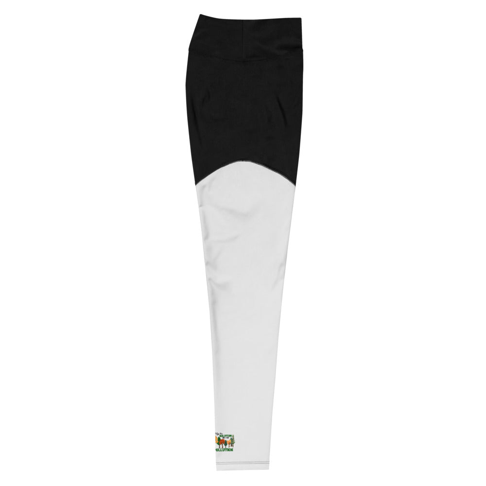 BE THE SOLUTION NOT THE POLLUTION - Sports Leggings