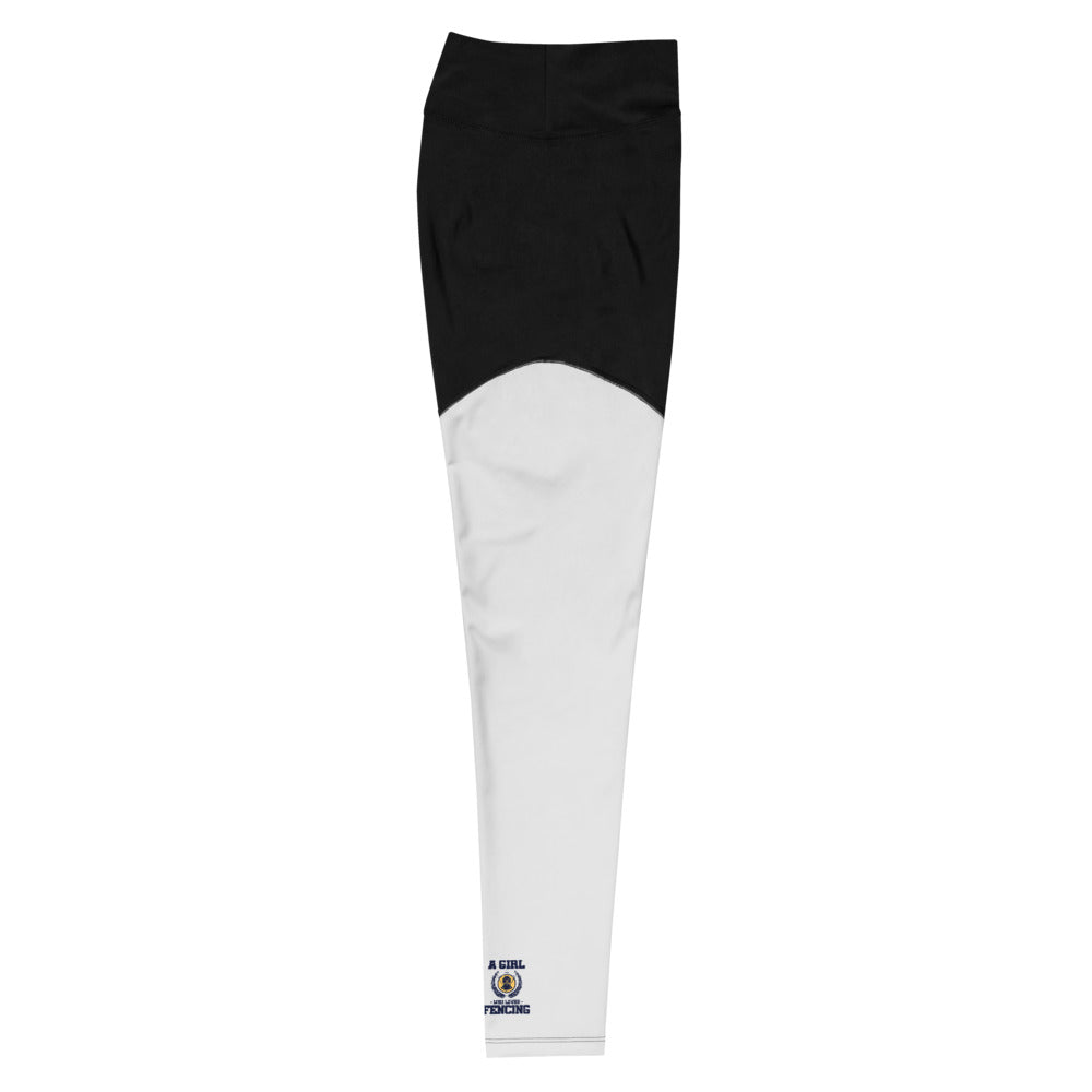 A GIRL WHO LOVES FENCING - Sports Leggings