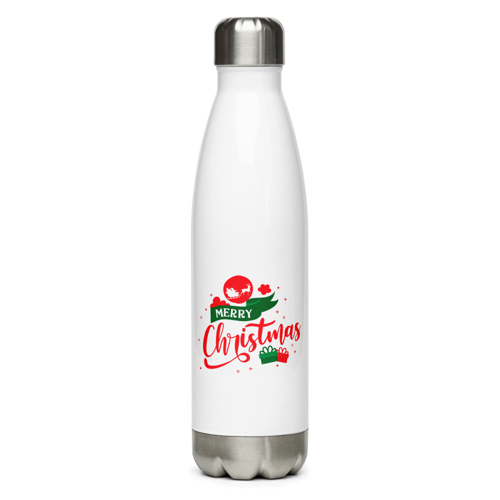 Merry Christmas- Stainless Steel Water Bottle