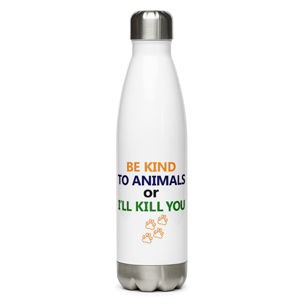 BE KIND TO ANIMALS - Stainless Steel Water Bottle