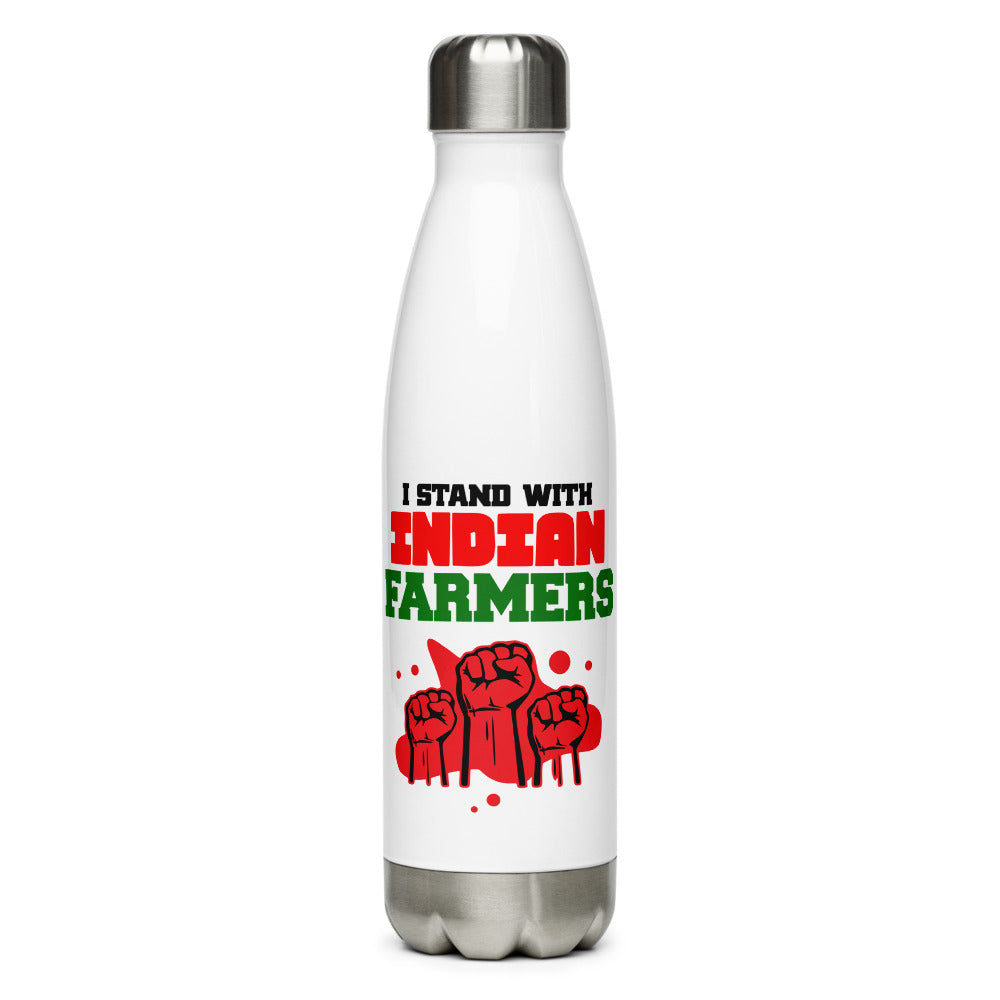 I STAND WITH INDIAN FARMERS - Stainless Steel Water Bottle