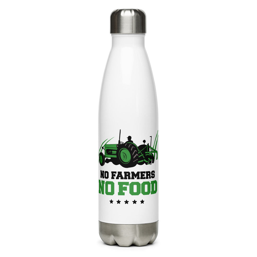 NO FARMERS NO FOOD - Stainless Steel Water Bottle