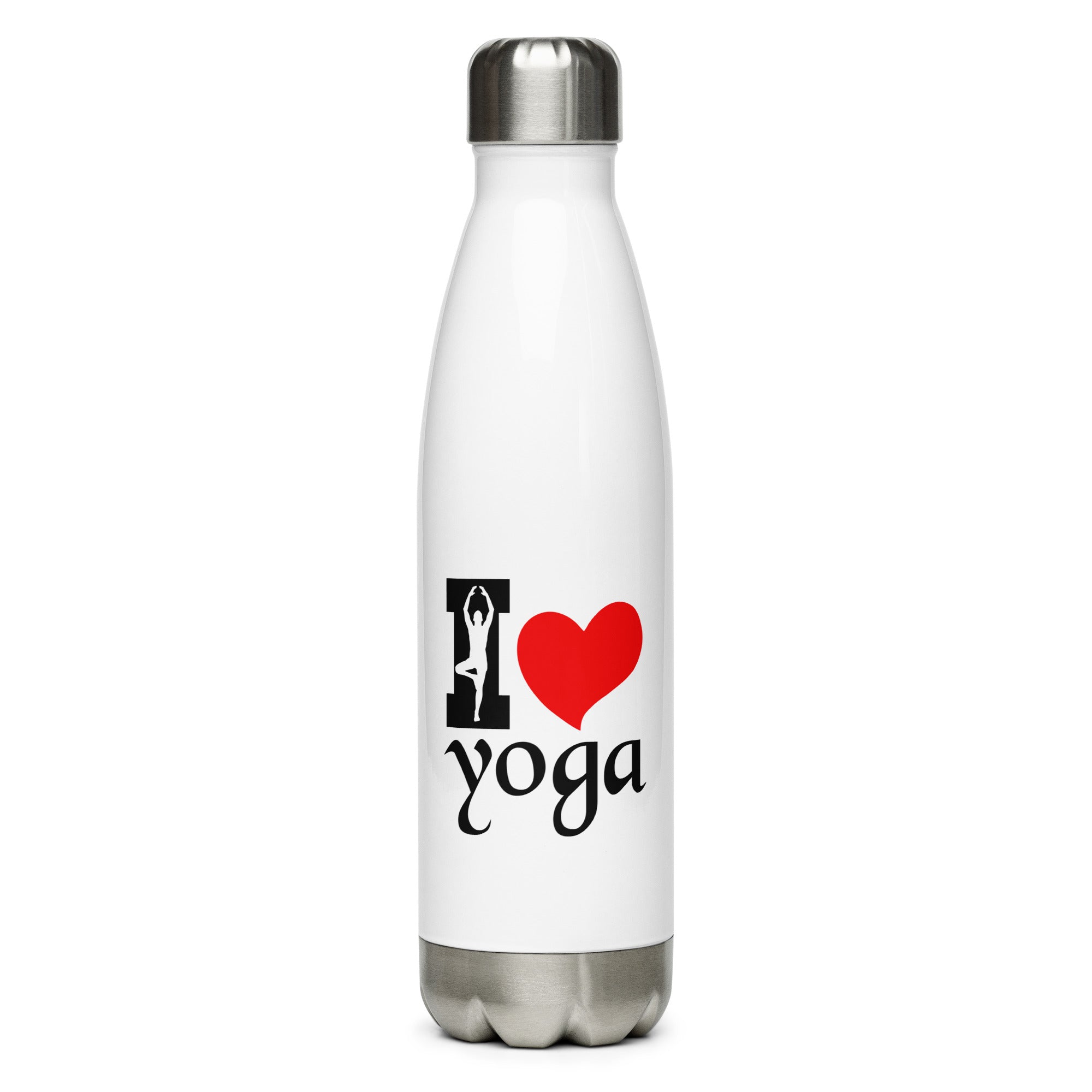 I LOVE YOGA - Stainless Steel Water Bottle