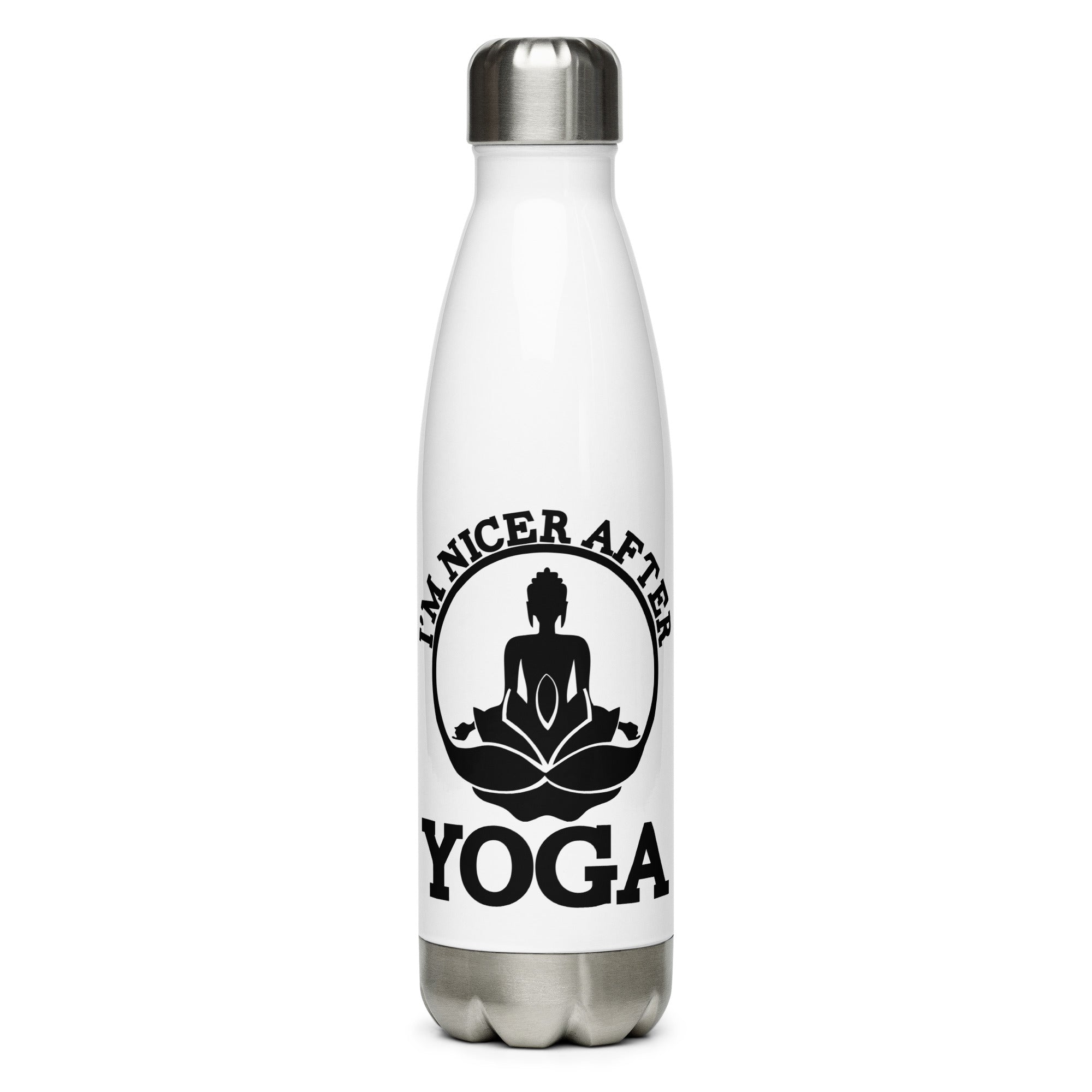 I'M NICER AFTER YOGA - Stainless Steel Water Bottle