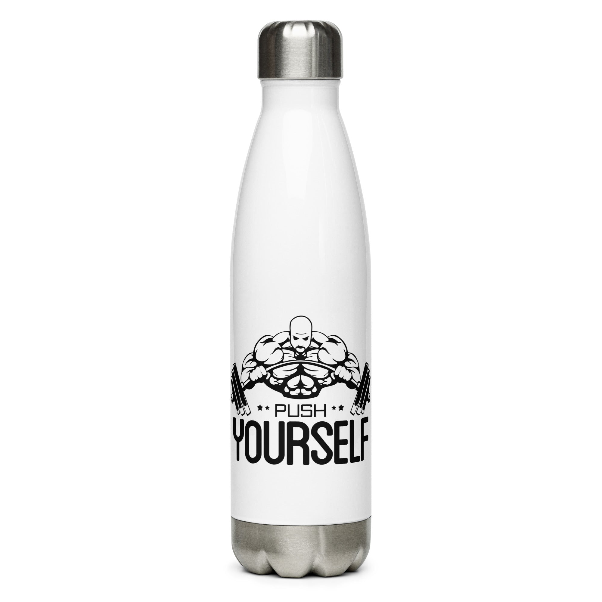 PUSH YOURSELF - Stainless Steel Water Bottle
