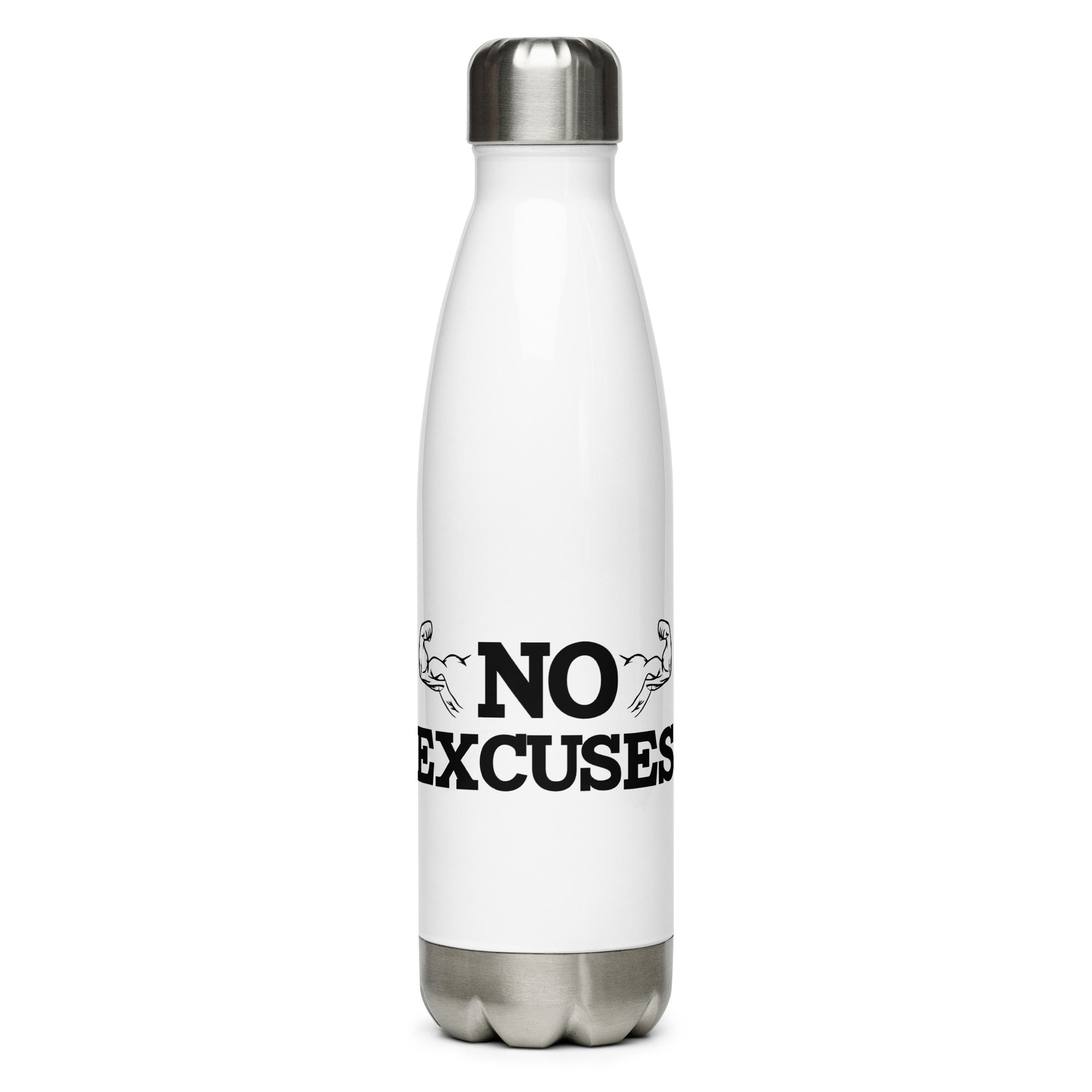 NO EXCUSES - Stainless Steel Water Bottle