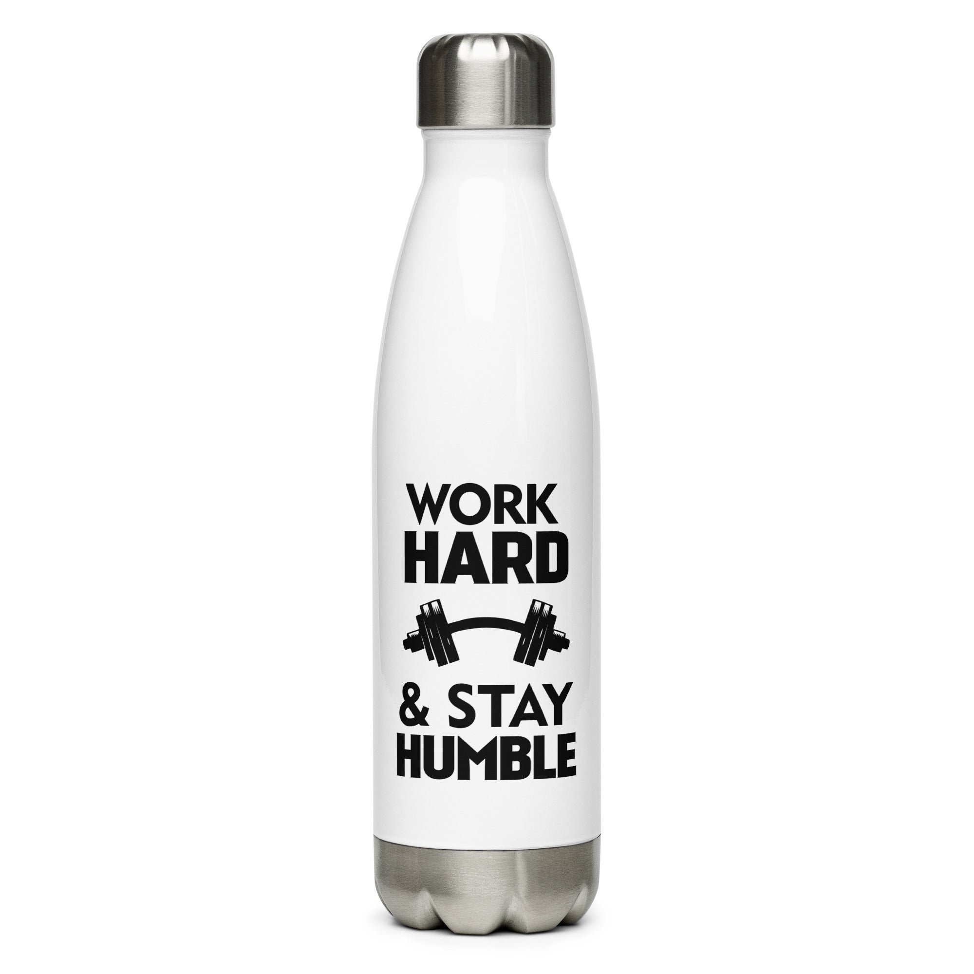 WORK HARD & STAY HUMBLE - Stainless Steel Water Bottle