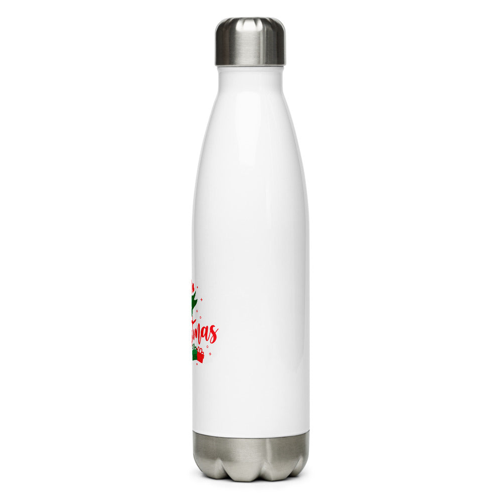 Merry Christmas- Stainless Steel Water Bottle