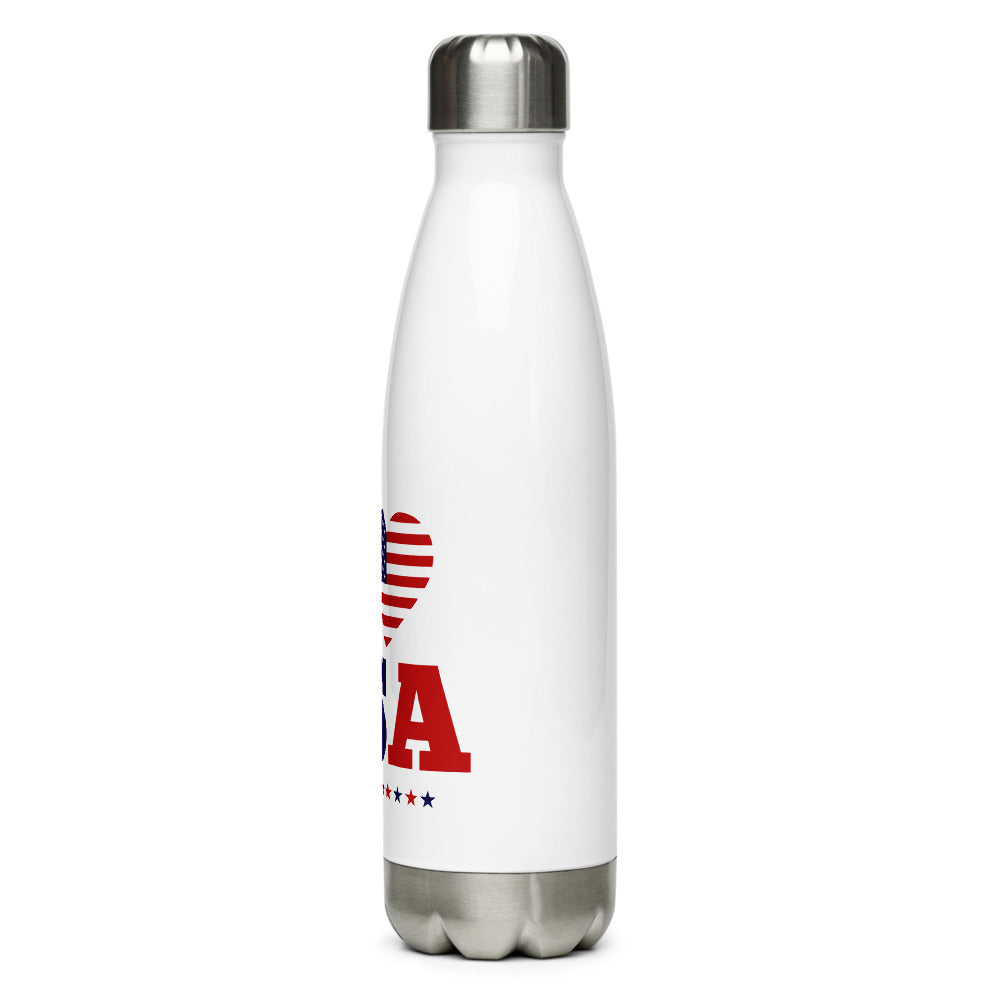 I LOVE USA - Stainless Steel Water Bottle