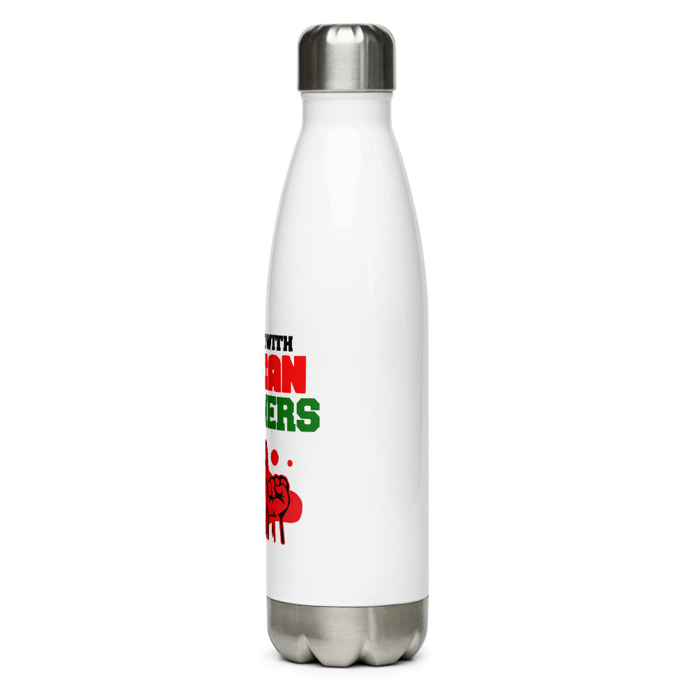 I STAND WITH INDIAN FARMERS - Stainless Steel Water Bottle