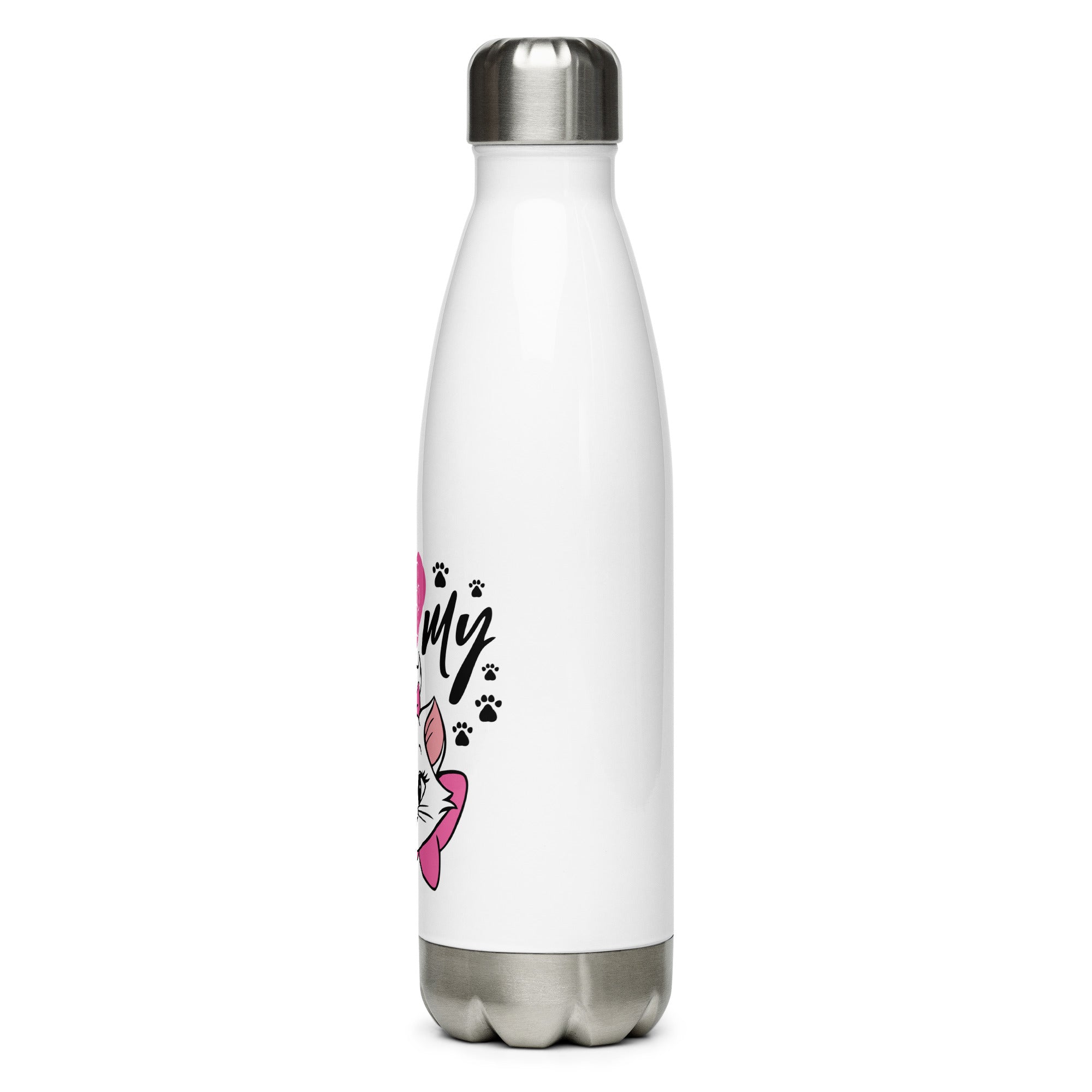 I LOVE MY CAT - Stainless Steel Water Bottle