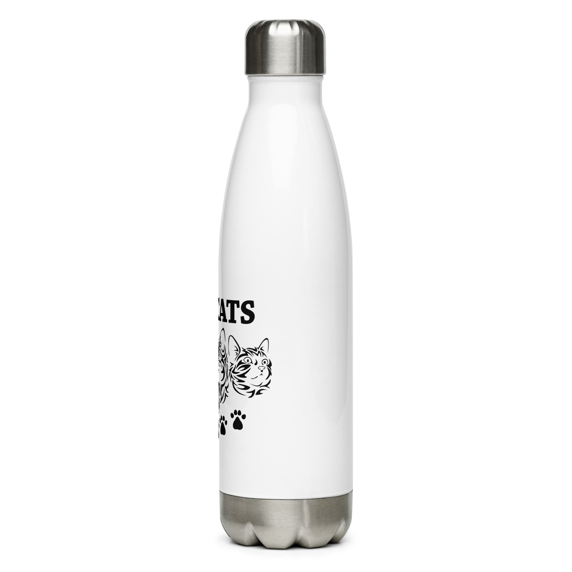 I LOVE CATS - Stainless Steel Water Bottle