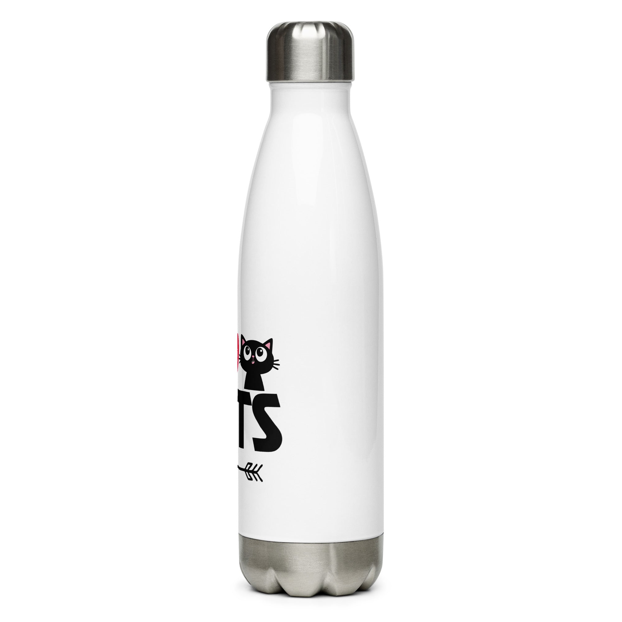 I LOVE CATS - Stainless Steel Water Bottle