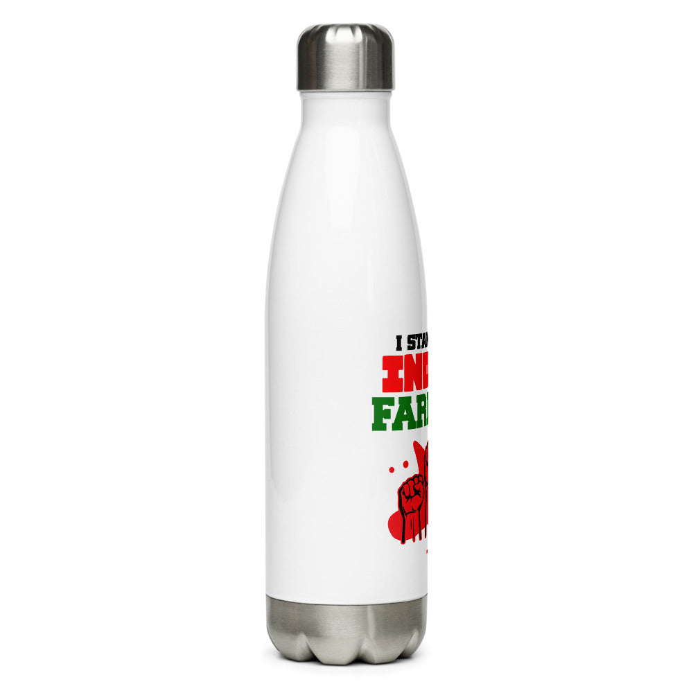 I STAND WITH INDIAN FARMERS - Stainless Steel Water Bottle