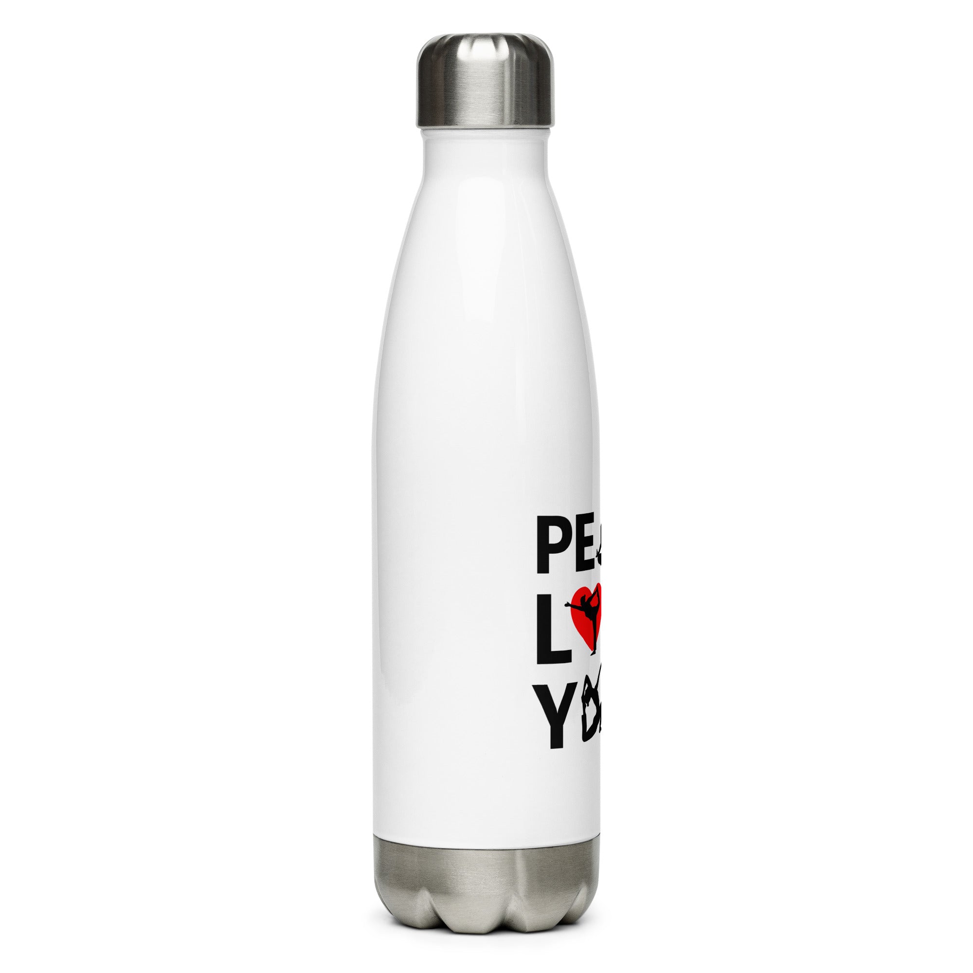PEACE LOVE YOGA - Stainless Steel Water Bottle