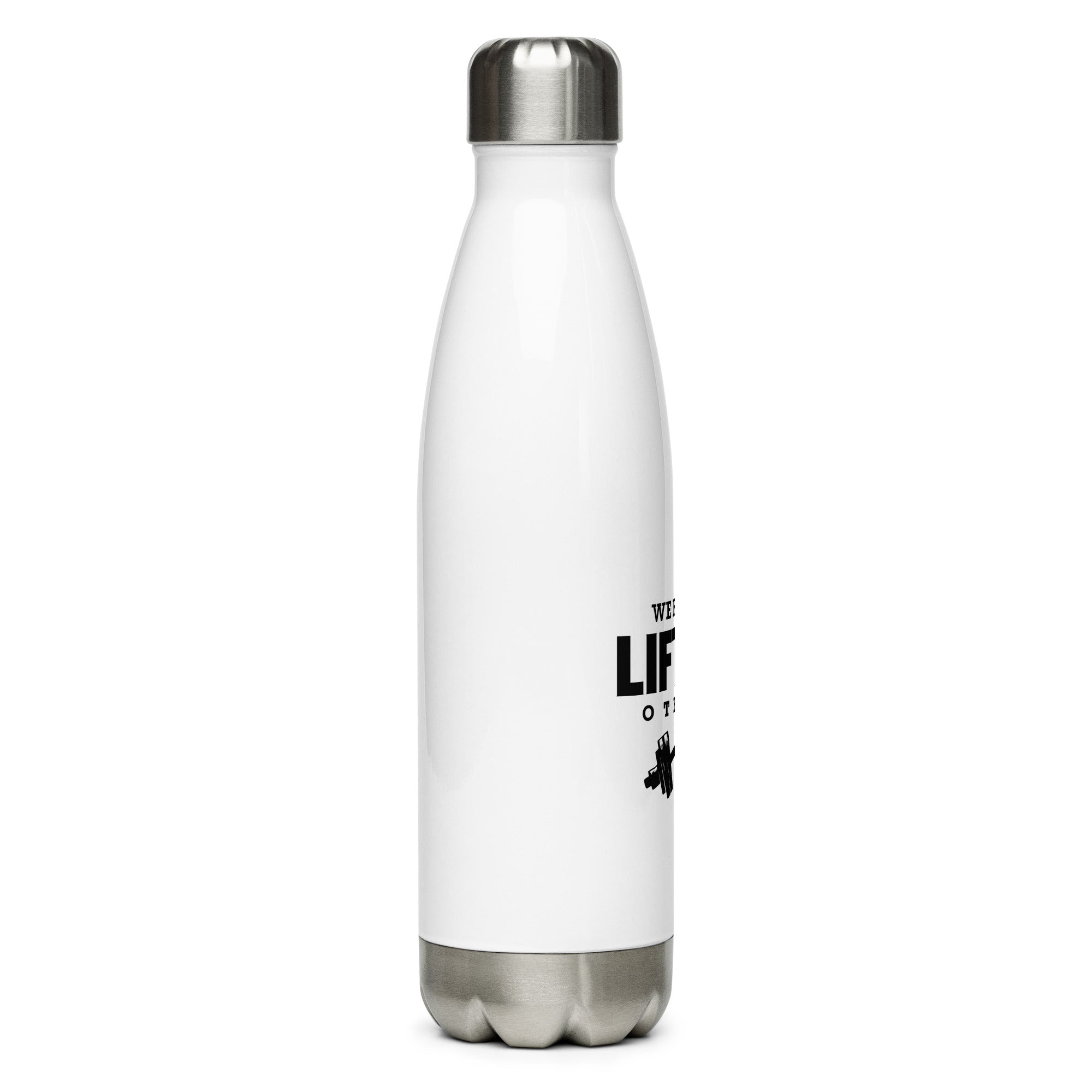 WE RISE BY LIFTING OTHERS - Stainless Steel Water Bottle