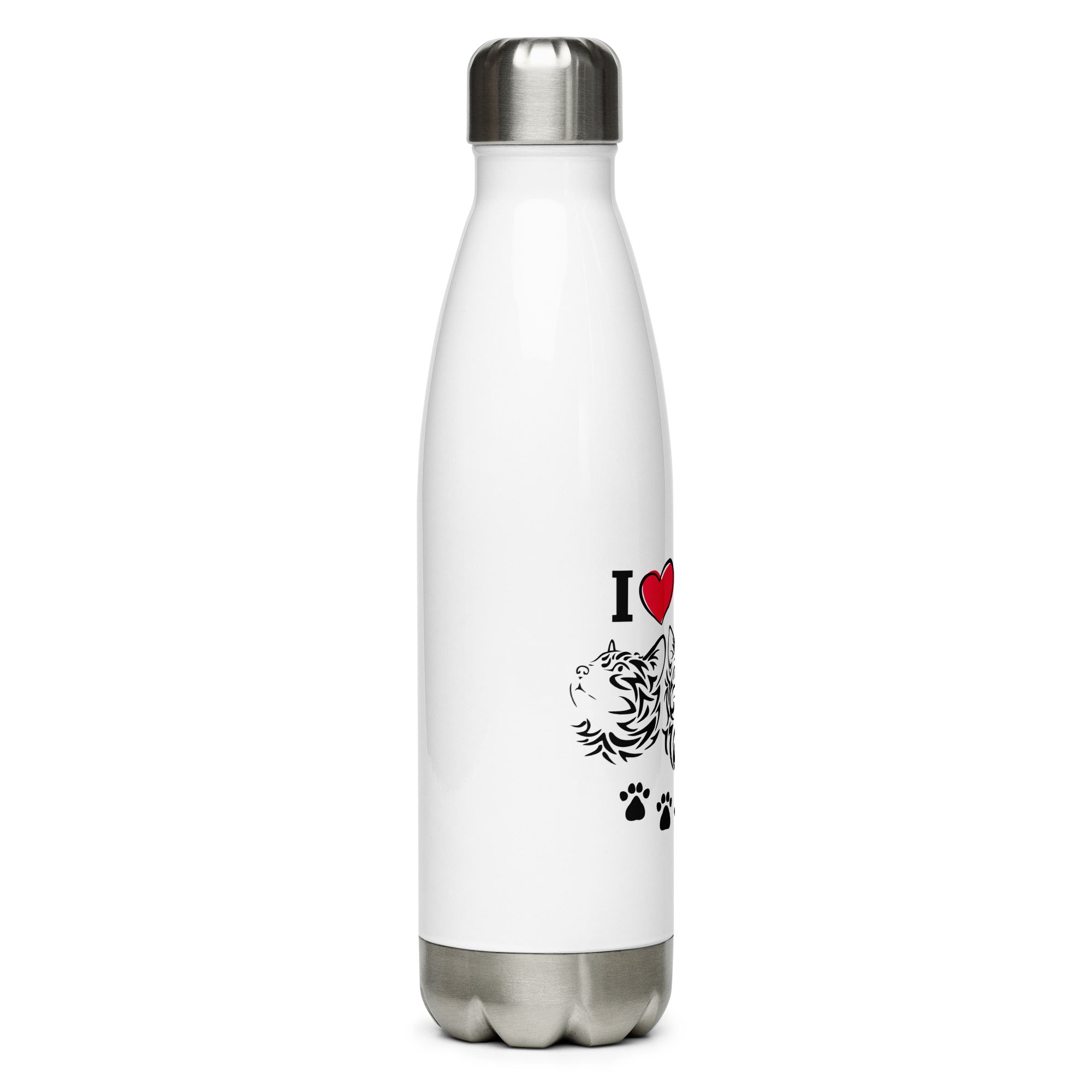 I LOVE CATS - Stainless Steel Water Bottle