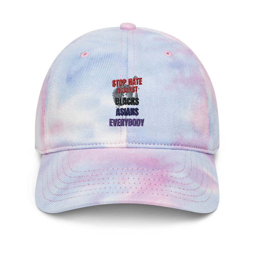 STOP HATE AGAINST EVERYBODY - Tie dye hat