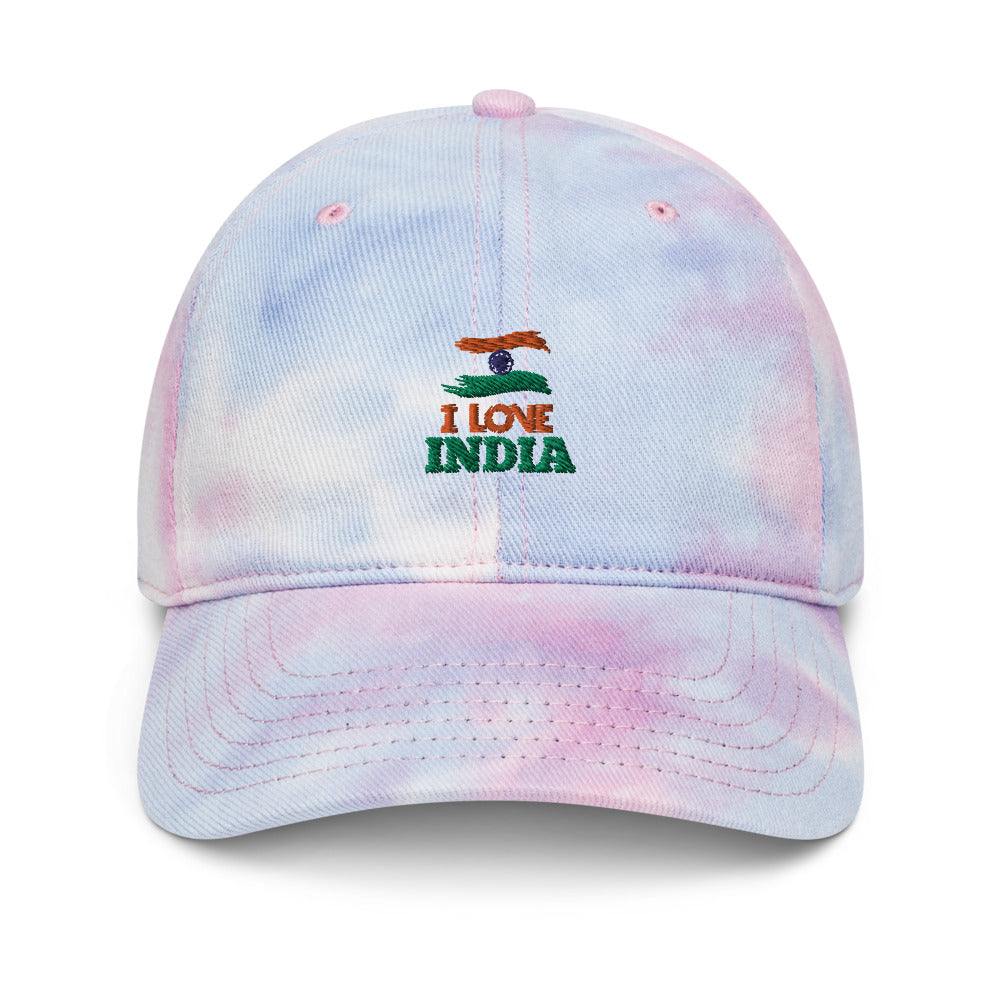 I LOVE INDIA - Tie dye hat