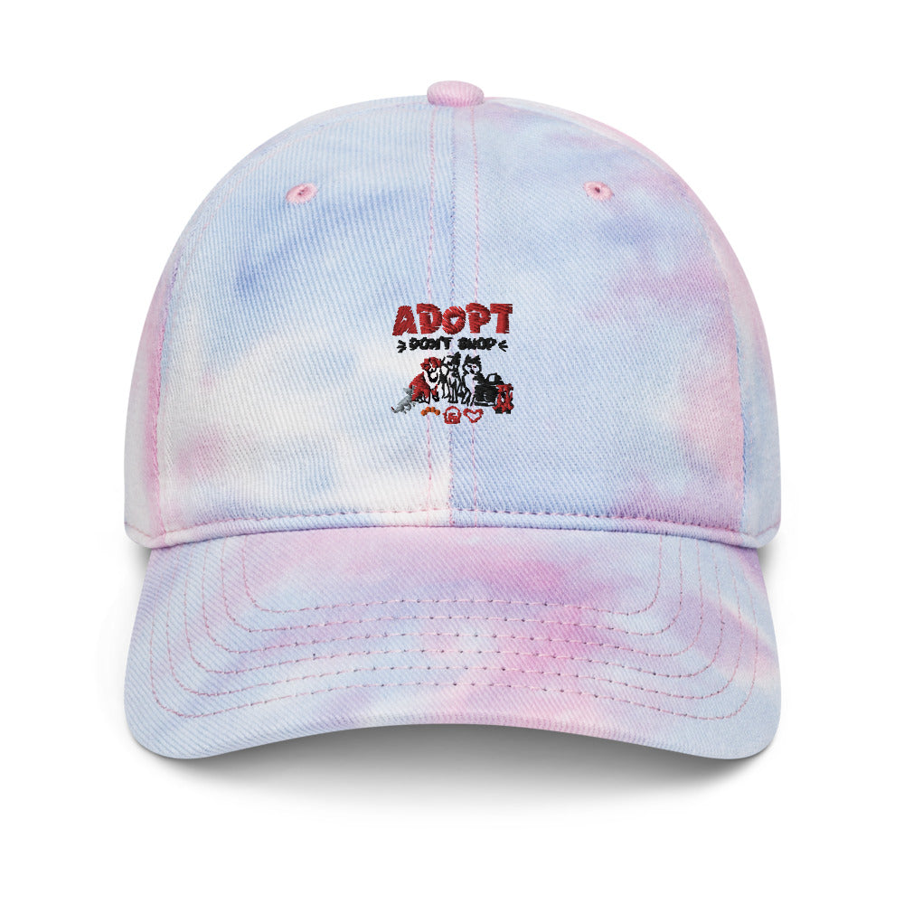 ADOPT DON'T SHOP - Tie dye hat