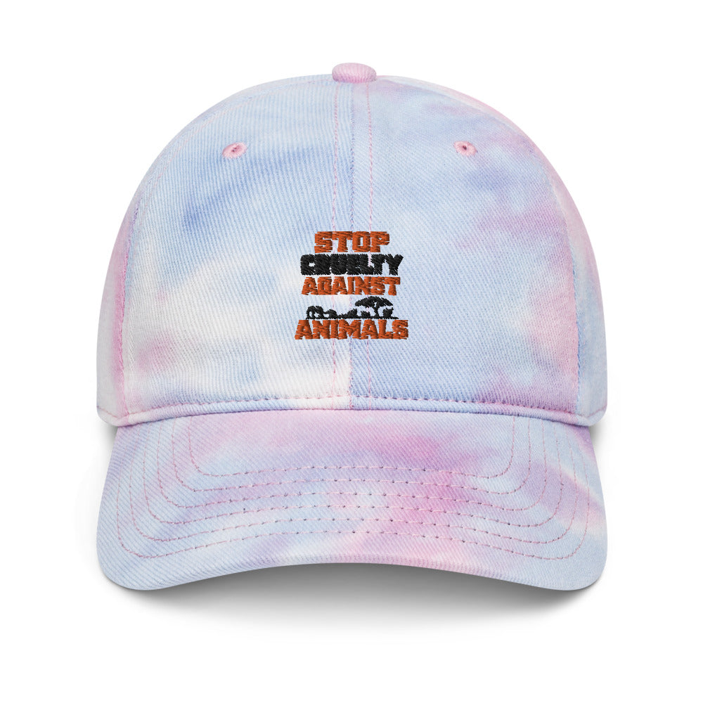 STOP CRUELTY AGAINST ANIMALS - Tie dye hat