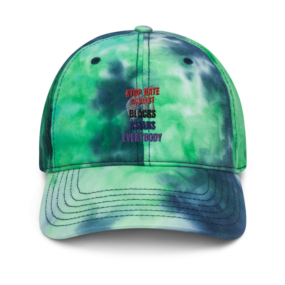 STOP HATE AGAINST EVERYBODY - Tie dye hat