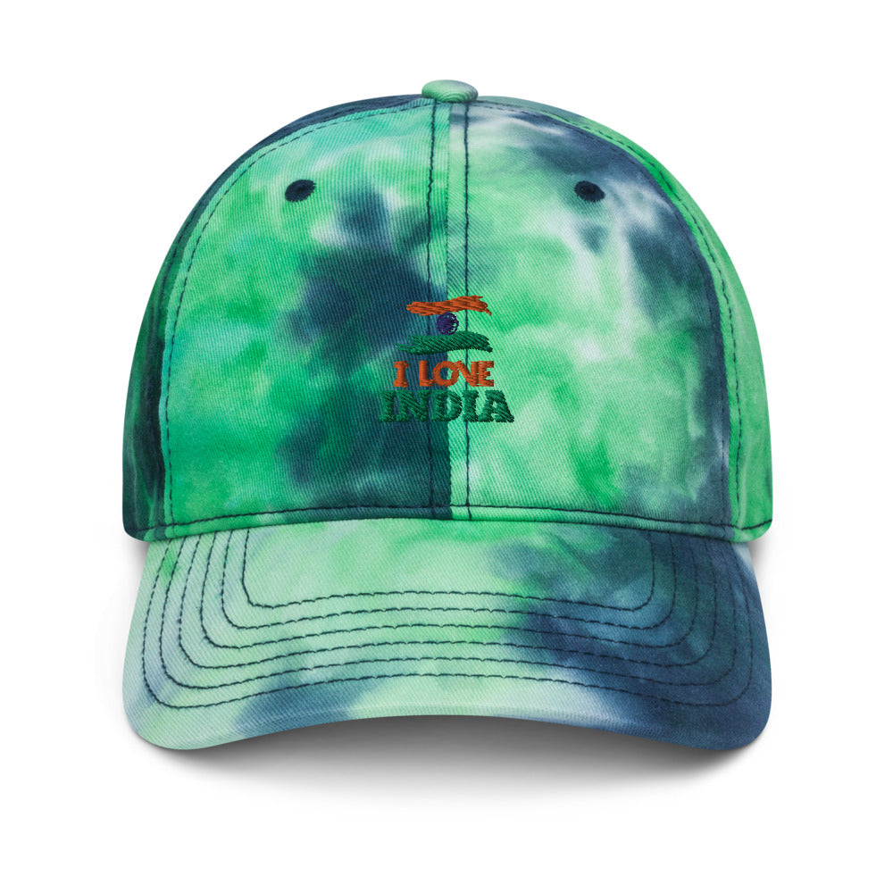 I LOVE INDIA - Tie dye hat
