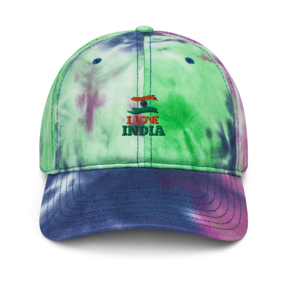I LOVE INDIA - Tie dye hat