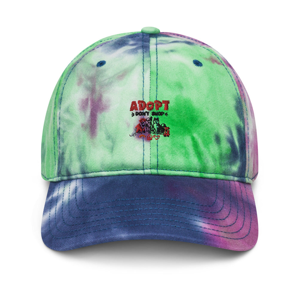 ADOPT DON'T SHOP - Tie dye hat