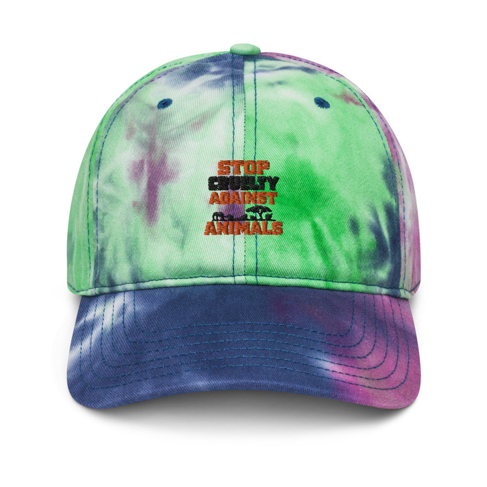 STOP CRUELTY AGAINST ANIMALS - Tie dye hat