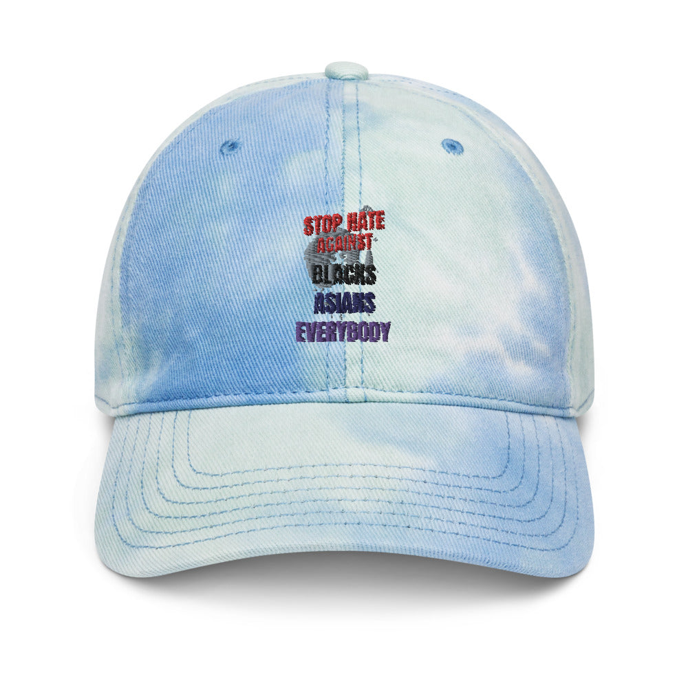 STOP HATE AGAINST EVERYBODY - Tie dye hat