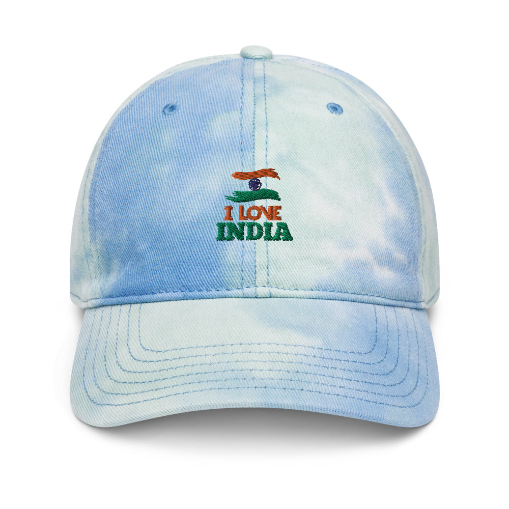 I LOVE INDIA - Tie dye hat