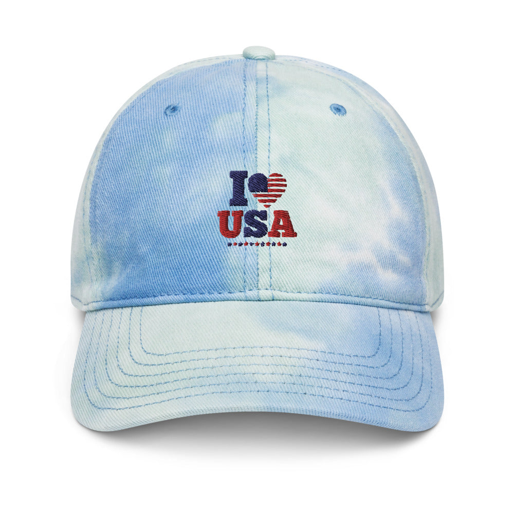 I LOVE USA - Tie dye hat