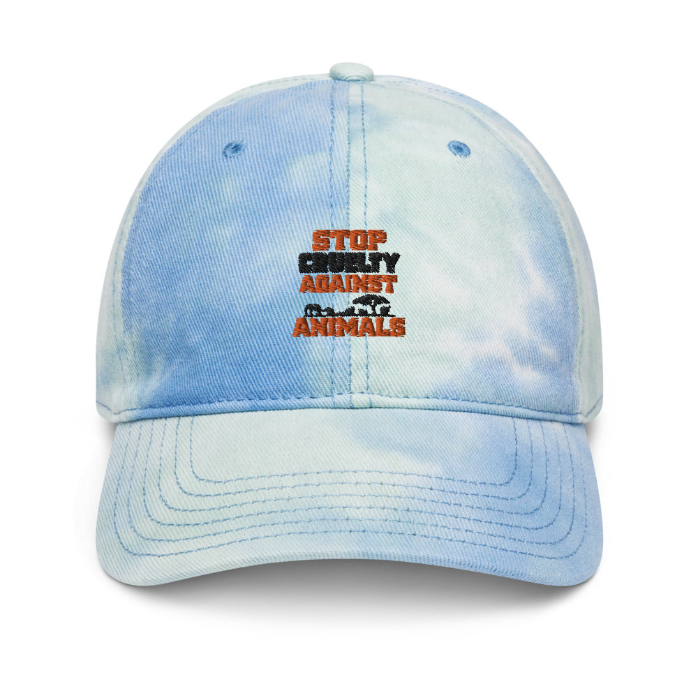 STOP CRUELTY AGAINST ANIMALS - Tie dye hat