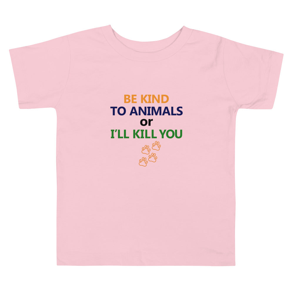 BE KIND TO ANIMALS - Toddler Short Sleeve Tee