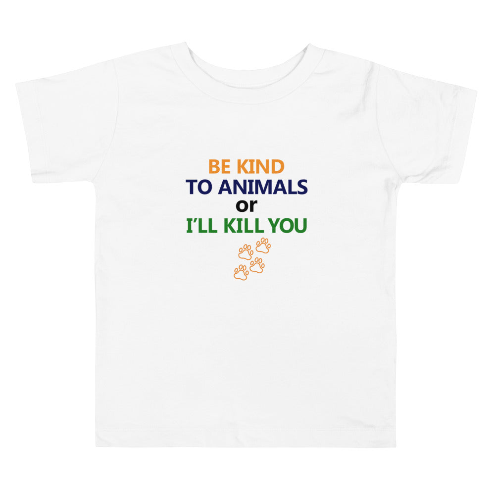 BE KIND TO ANIMALS - Toddler Short Sleeve Tee