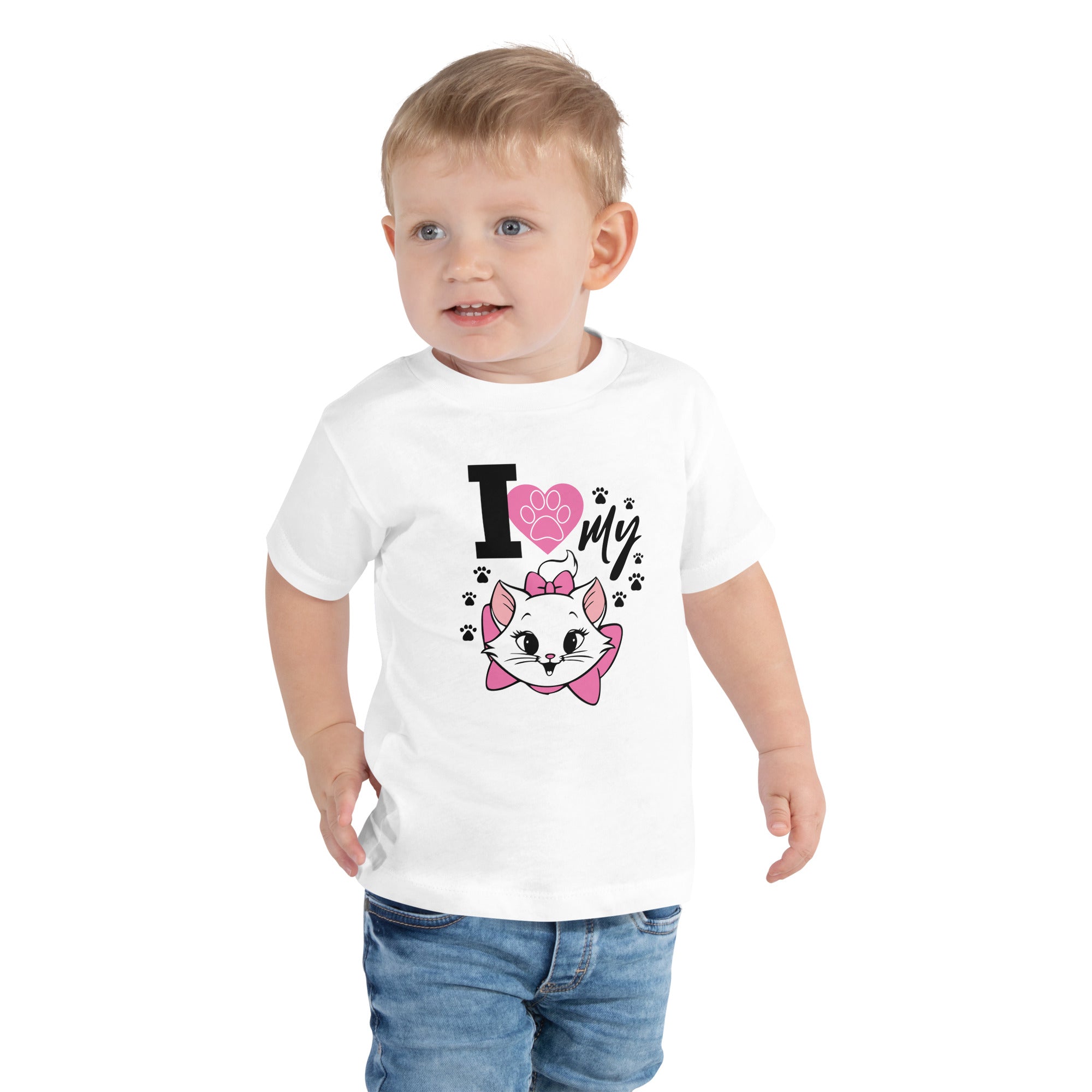 I LOVE MY CAT - Toddler Short Sleeve Tee