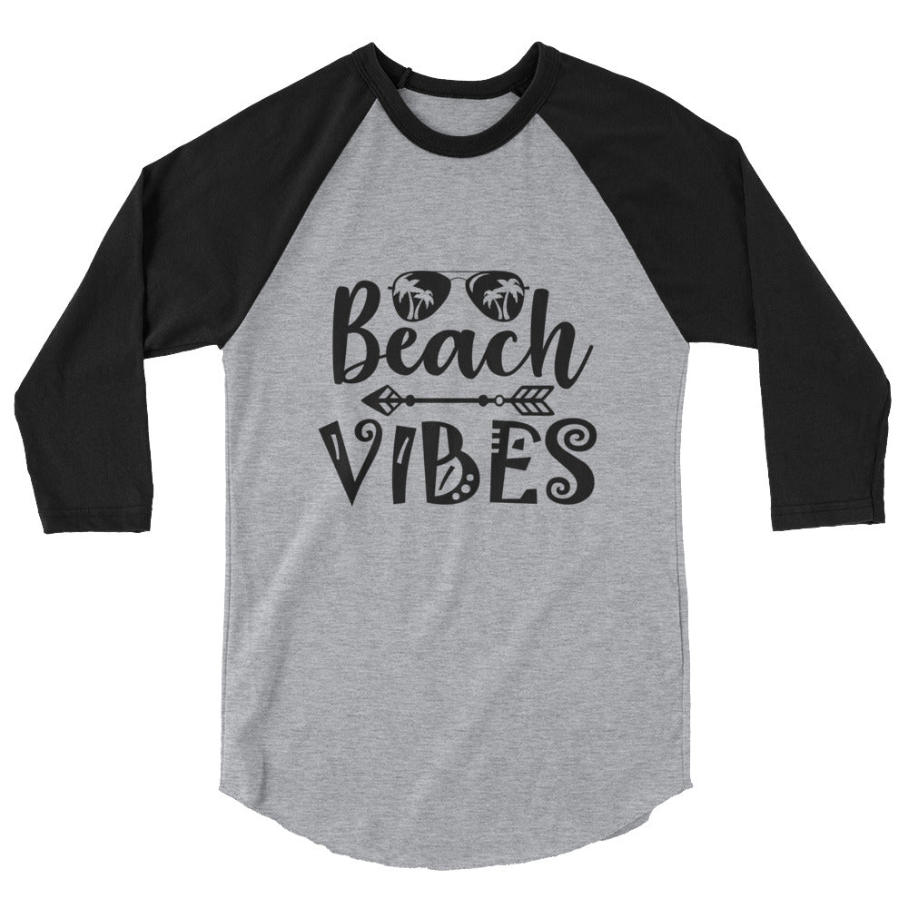 Beach Vibes- 3/4 sleeve raglan shirt