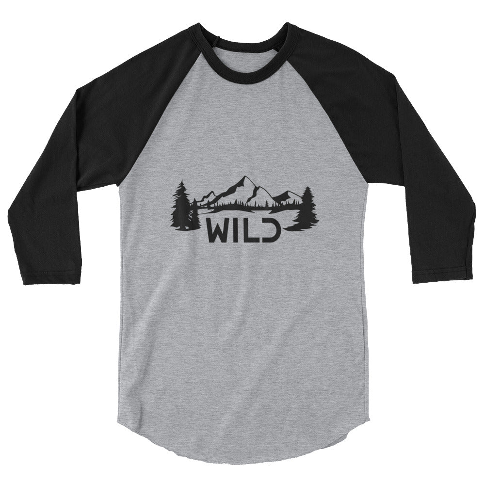 WILD- 3/4 sleeve raglan shirt