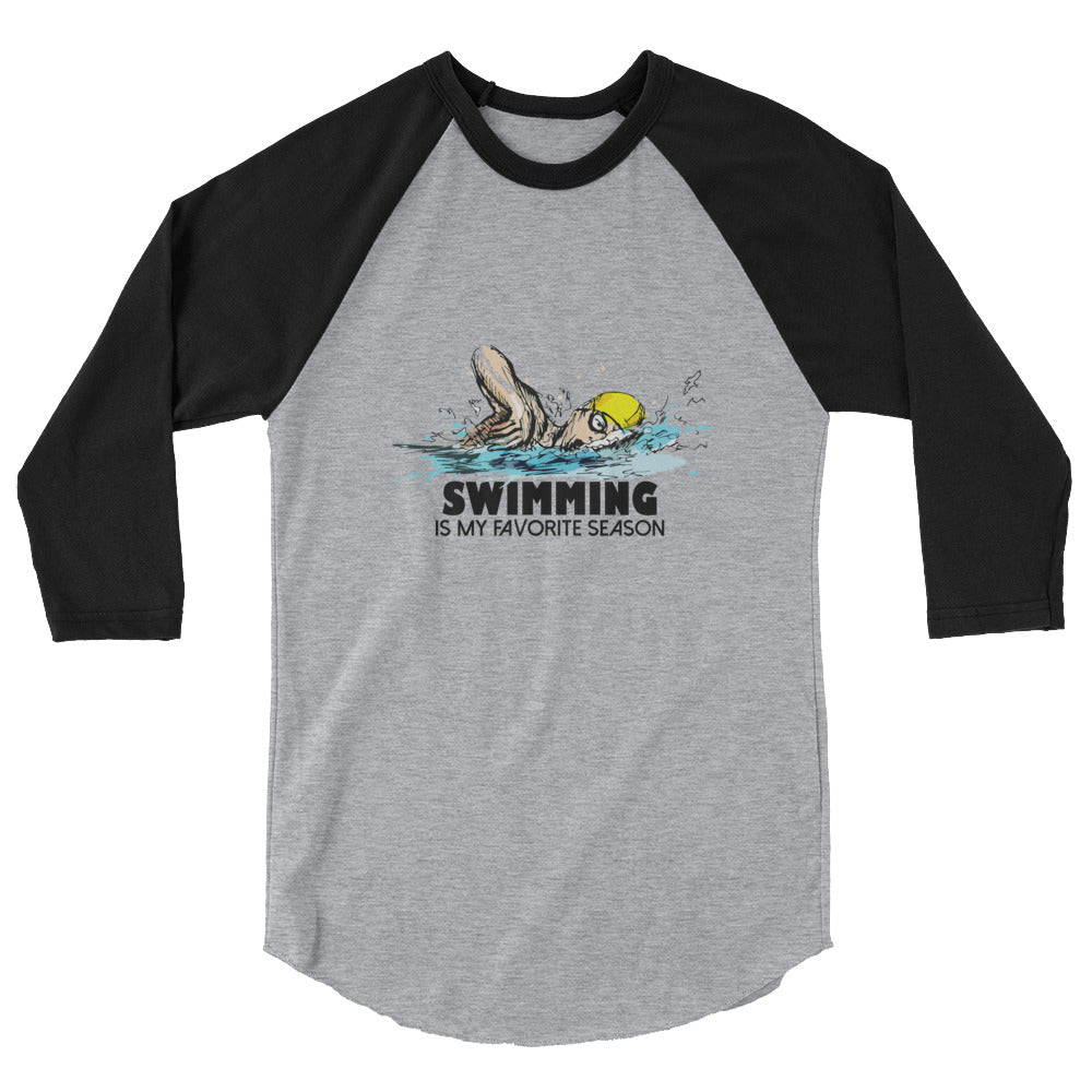 Swimming- 3/4 sleeve raglan shirt