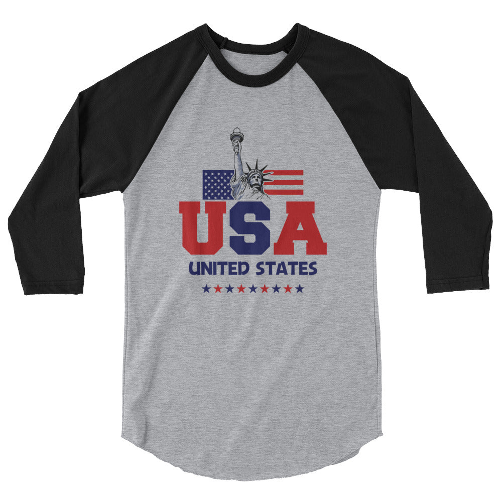 UNITED STATES OF AMERICA - 3/4 sleeve raglan shirt