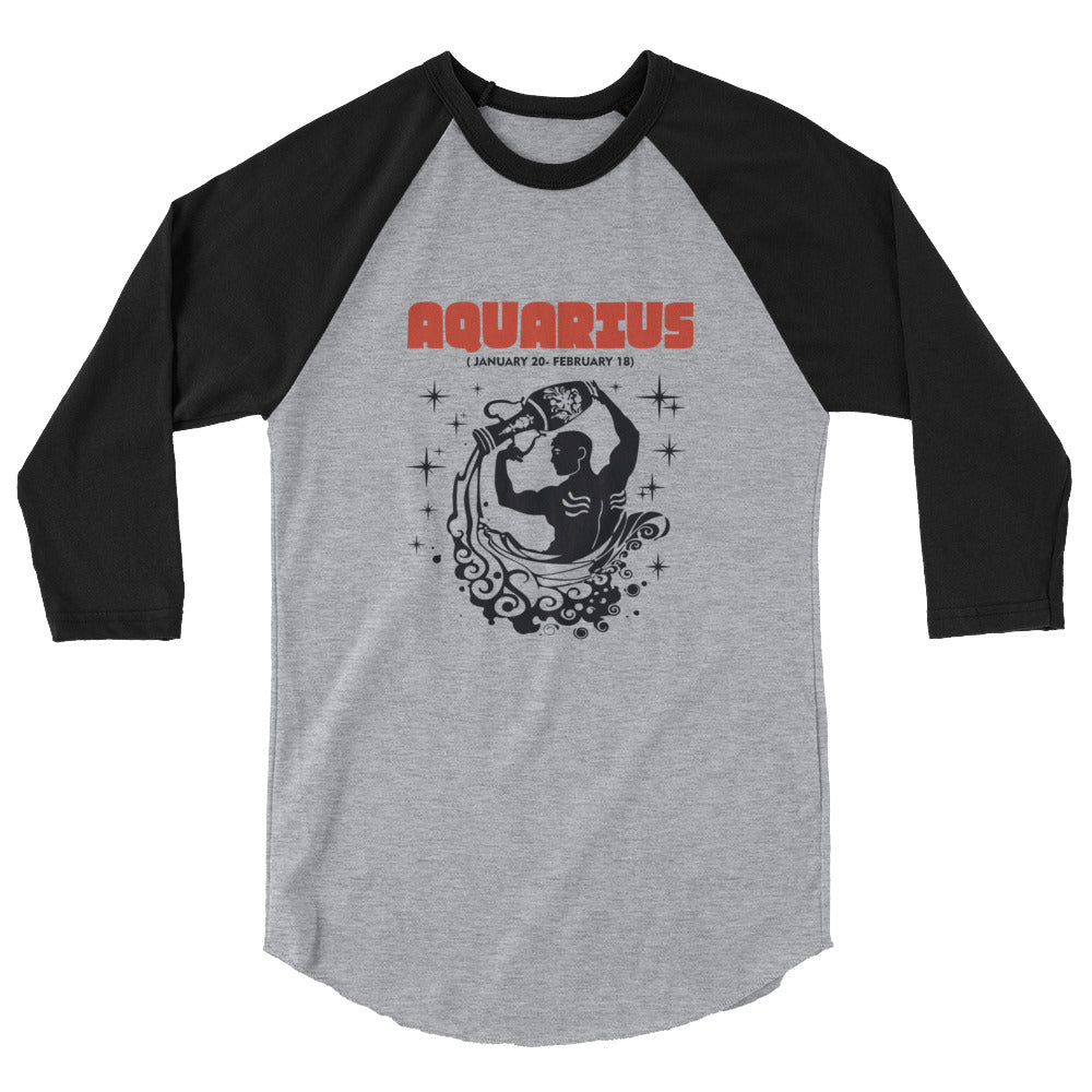 AQUARIUS - 3/4 sleeve raglan shirt