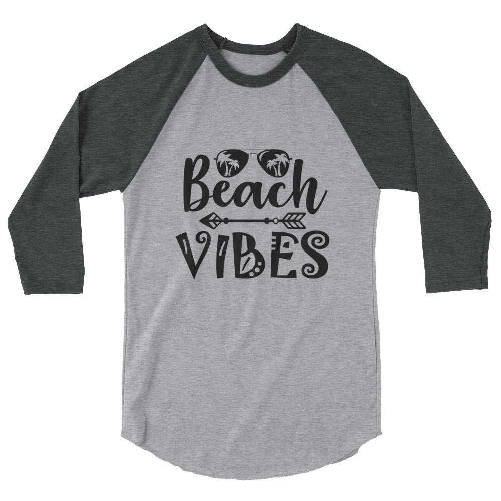 Beach Vibes- 3/4 sleeve raglan shirt