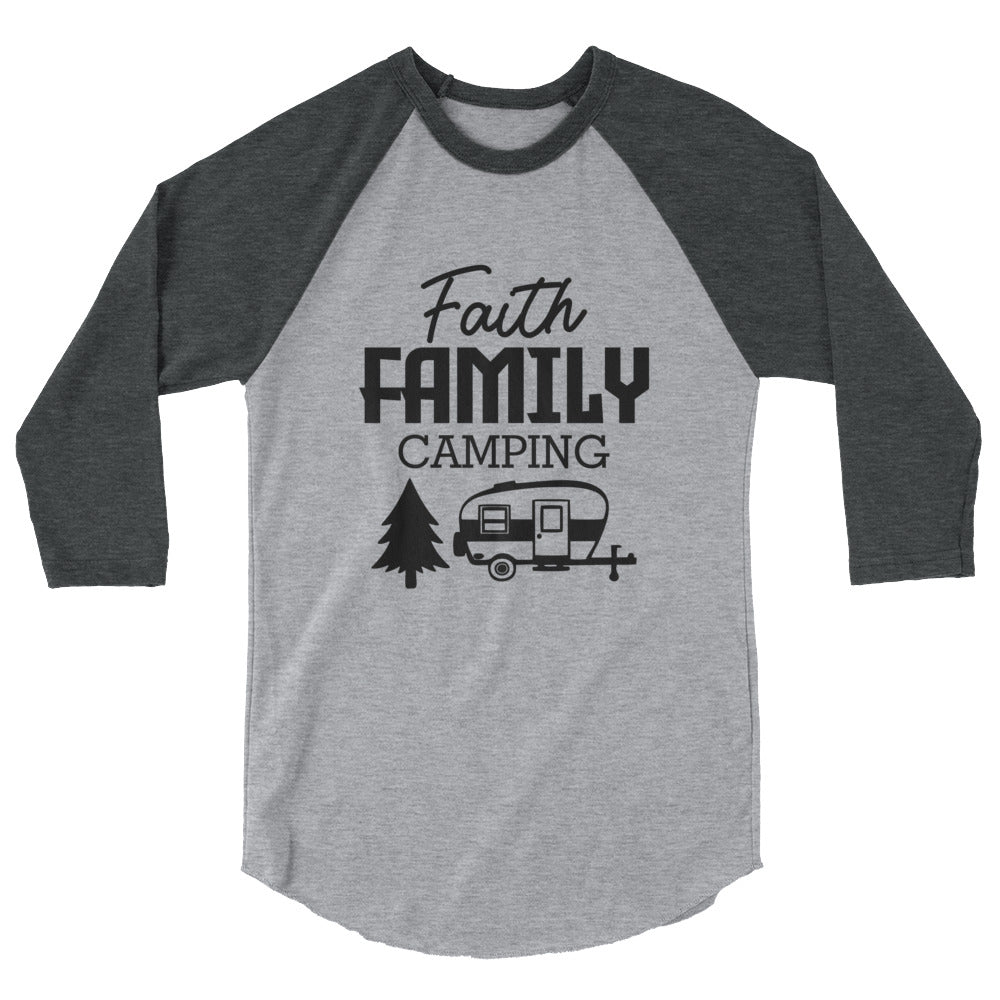 Family Camping- 3/4 sleeve raglan shirt