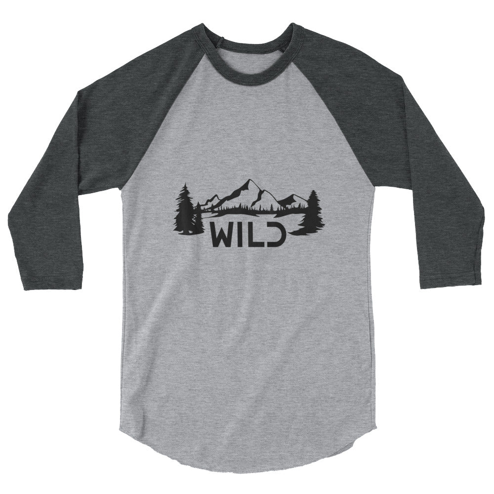 WILD- 3/4 sleeve raglan shirt