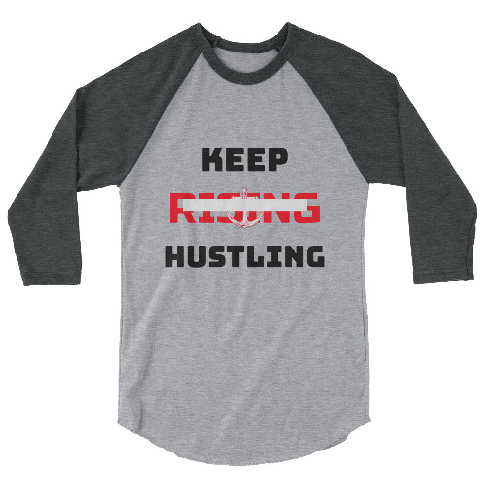 KEEP RISING HUSTLING - 3/4 sleeve raglan shirt