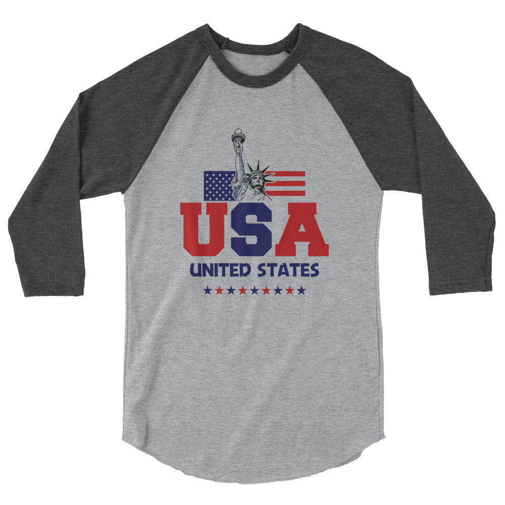 UNITED STATES OF AMERICA - 3/4 sleeve raglan shirt