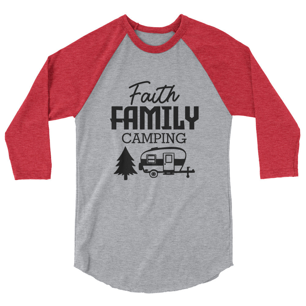 Family Camping- 3/4 sleeve raglan shirt