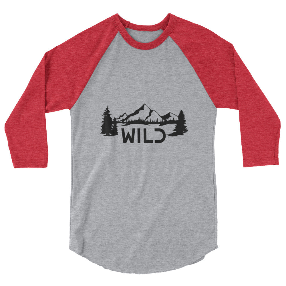 WILD- 3/4 sleeve raglan shirt